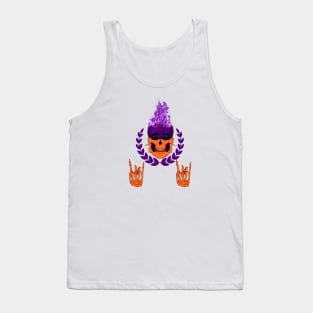 purple skull skeleton hands rock sign Tank Top